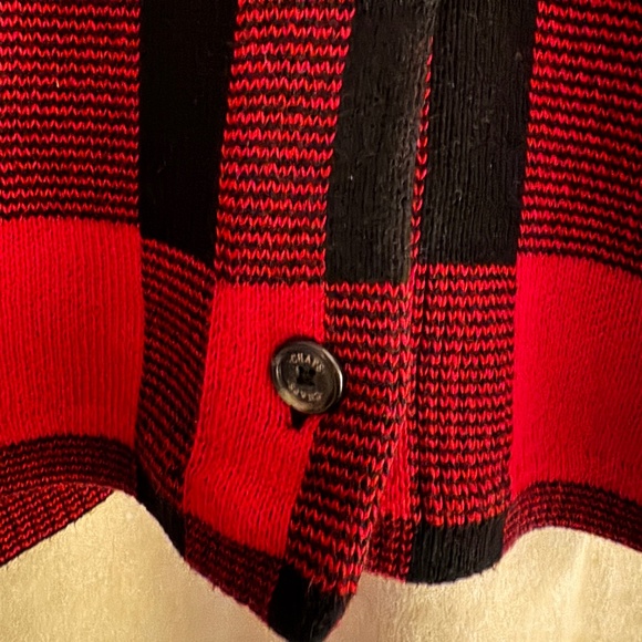 CHAPS Ralph Lauren Women’s Cotton Red & Black Buffalo Plaid Shawl Collar - Sz XL - Picture 5 of 9